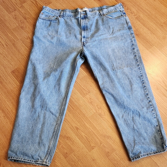 Vintage 80's Levi's 550 Red Tab Relaxed Fit Size 50x32 Denim Light Wash. - Picture 1 of 10